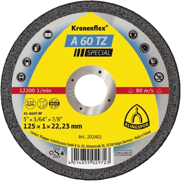 Trennscheibe 125x1x22,23 A60TZ