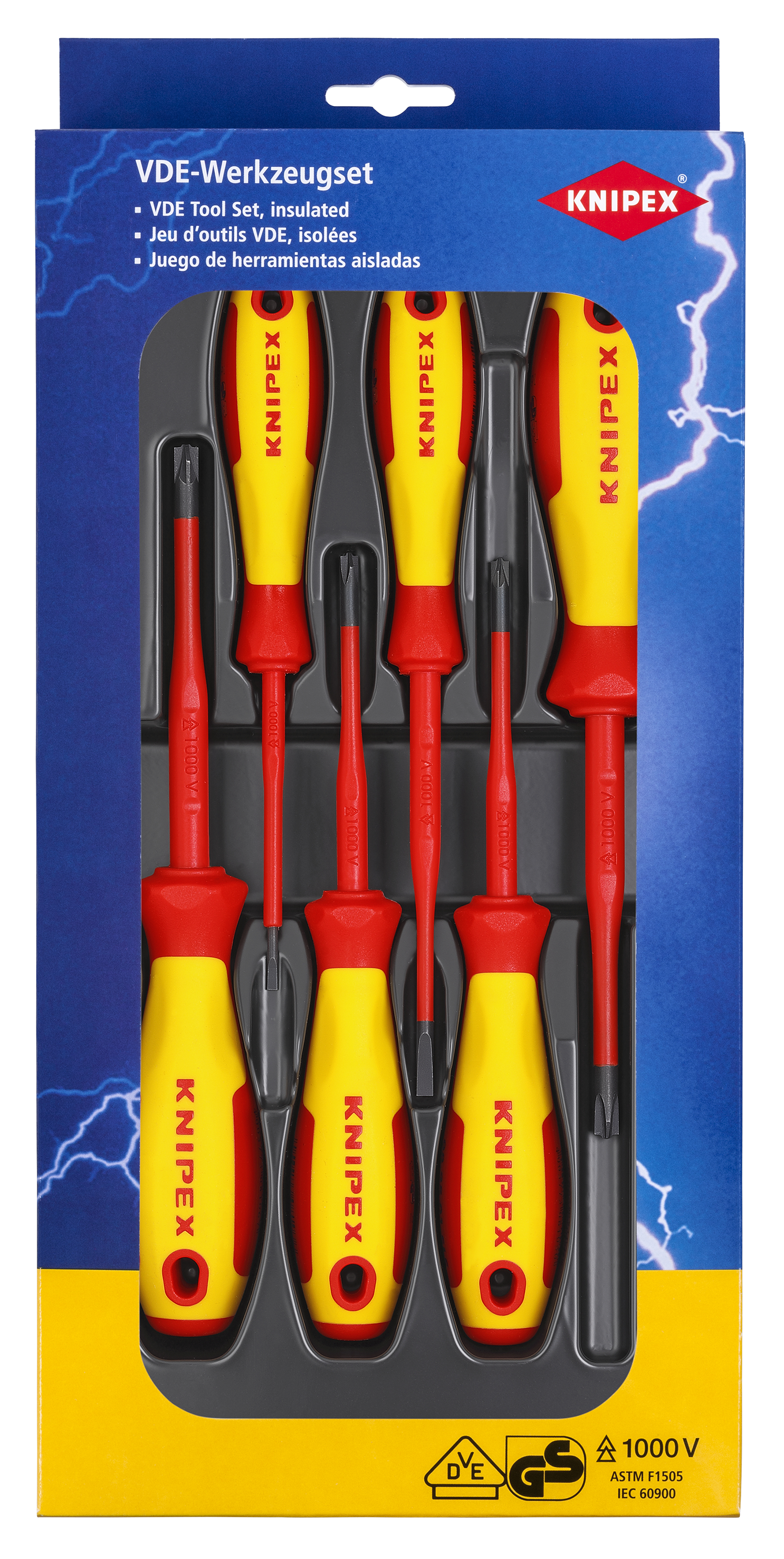 00 20 12 V05 - VDE Schraubendreher-Set PlusMinus/ Schlitz, 6-tlg