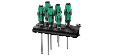 334/355/6 - Schraubendrehersatz Kraftfrom Plus, Lasertip + Rack